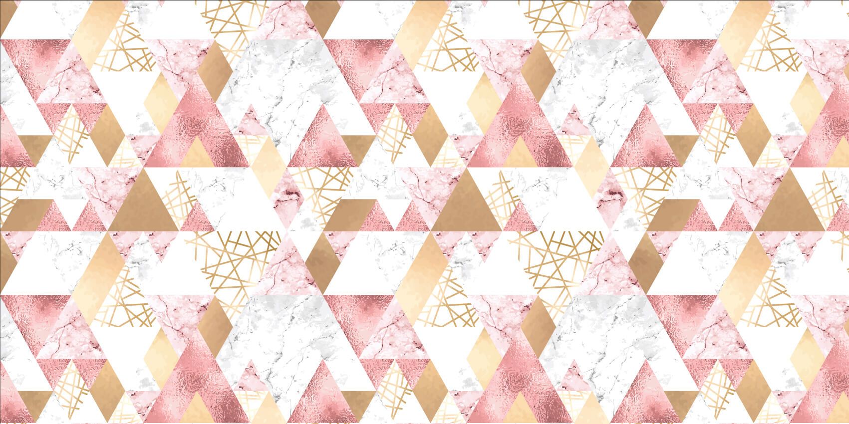 Motif Triangles doré