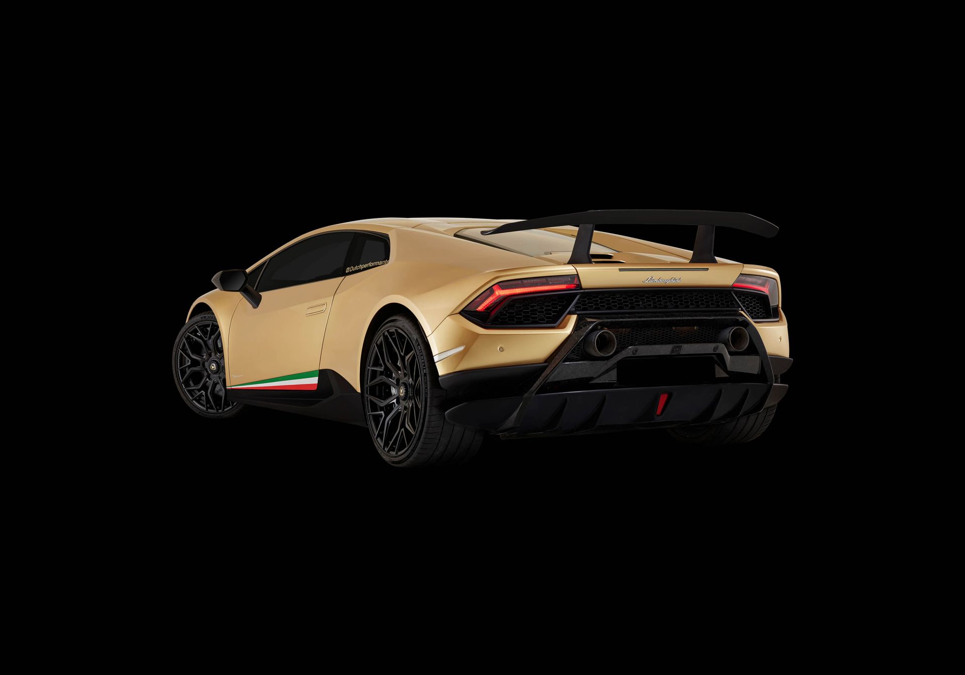 Lamborghini Huracán - Côté arrière gauche, noir main product photo