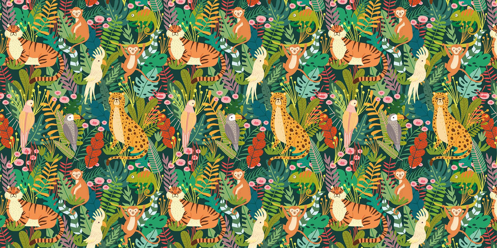 Motif d'animaux colorés main product photo