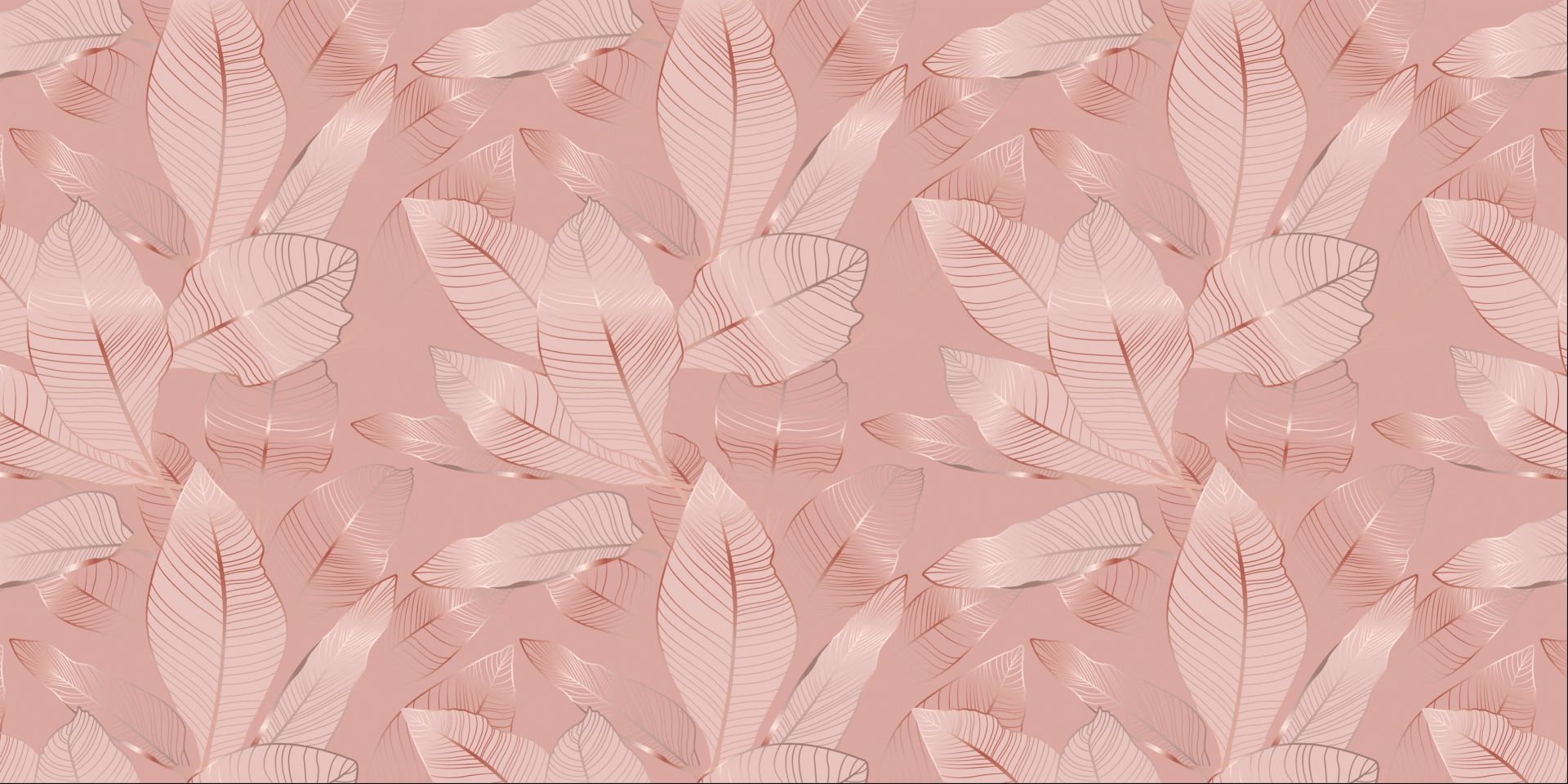Feuilles d'or rose