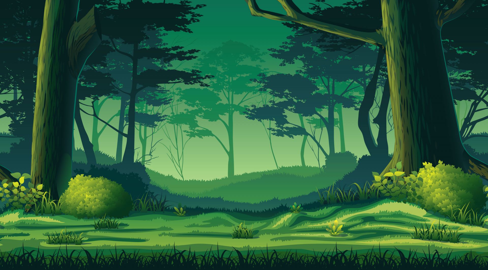 Forêt dessinée main product photo