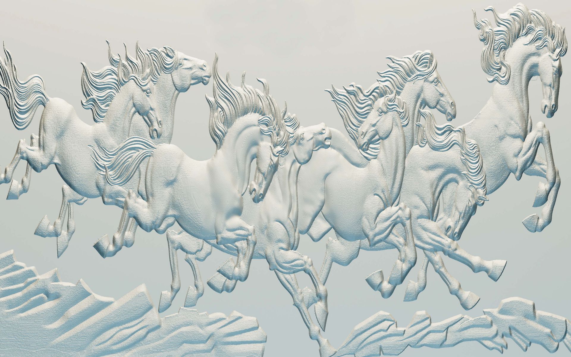 Illustration 3D de chevaux main product photo
