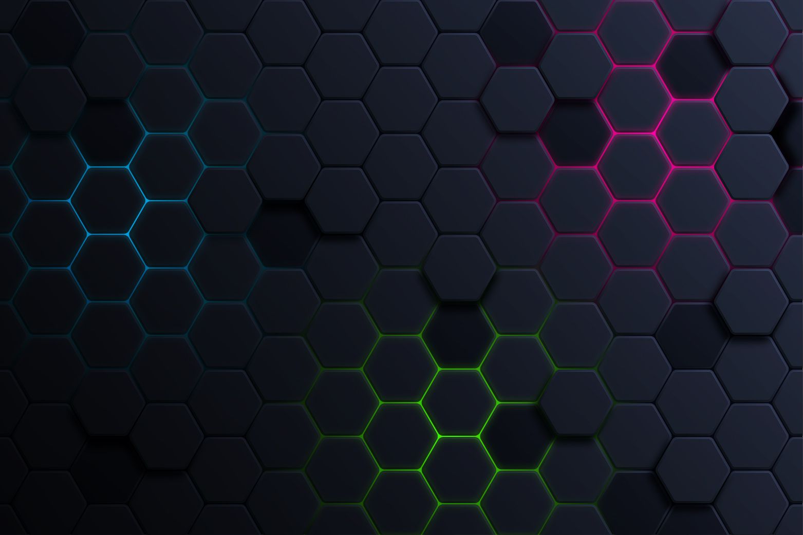 Hexagones lumineux