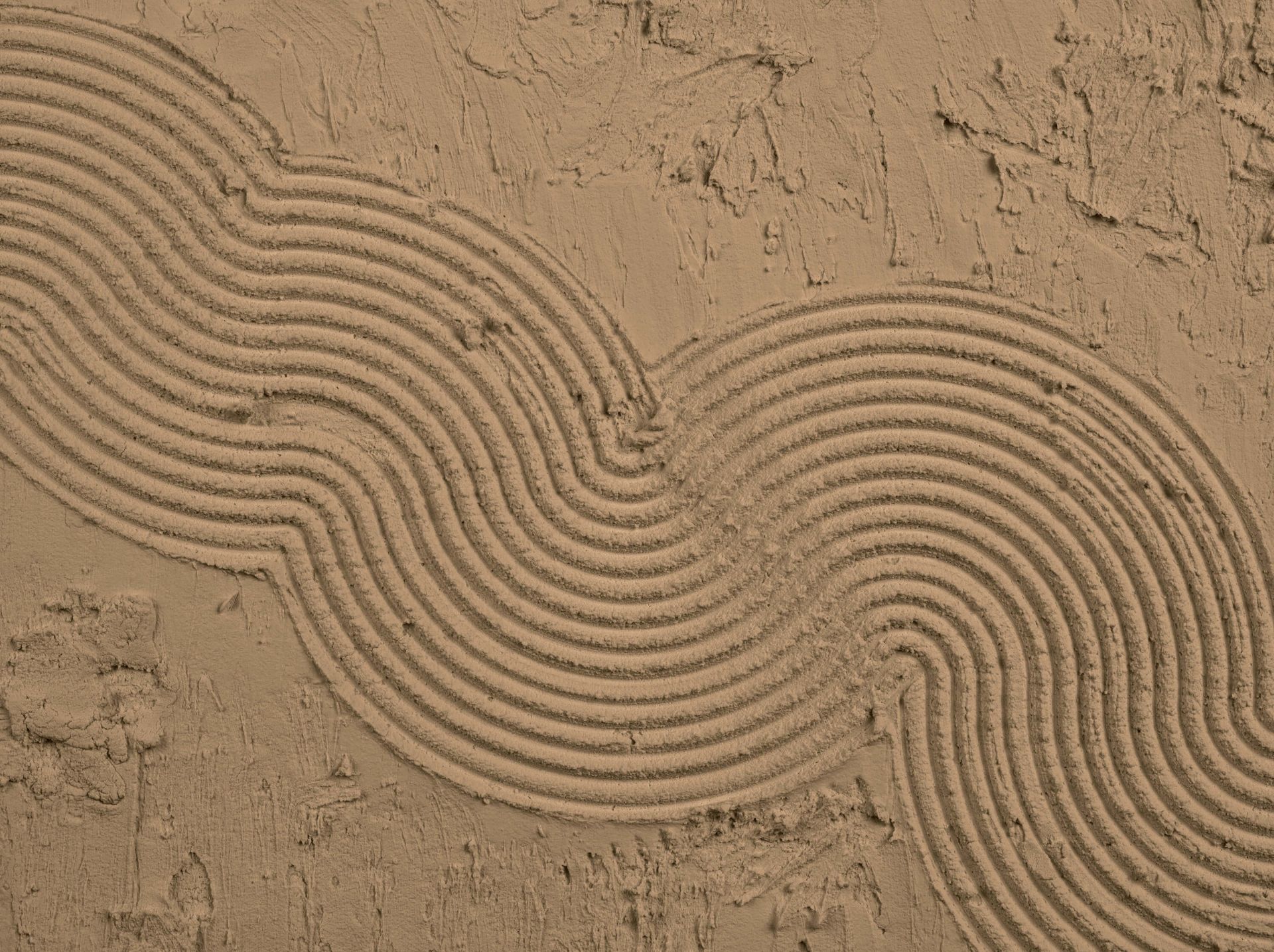 Lignes et structures organiques en brun doré