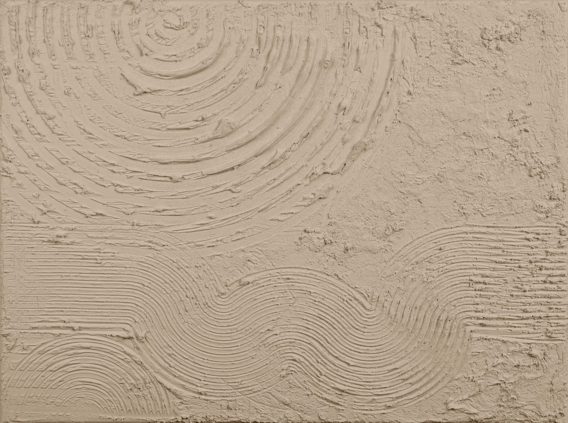 Formes et lignes organiques en taupe