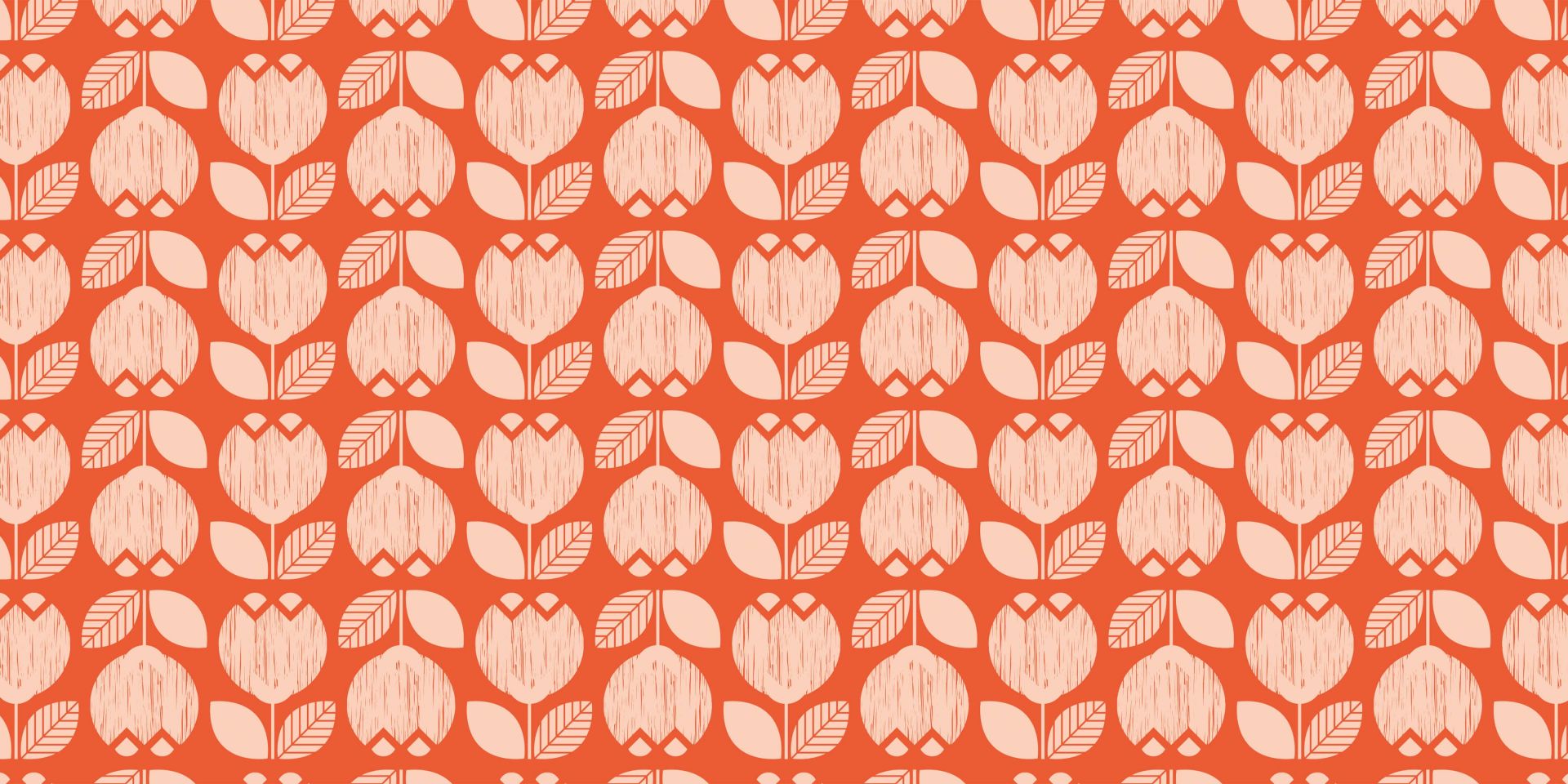 Motif fleur rétro