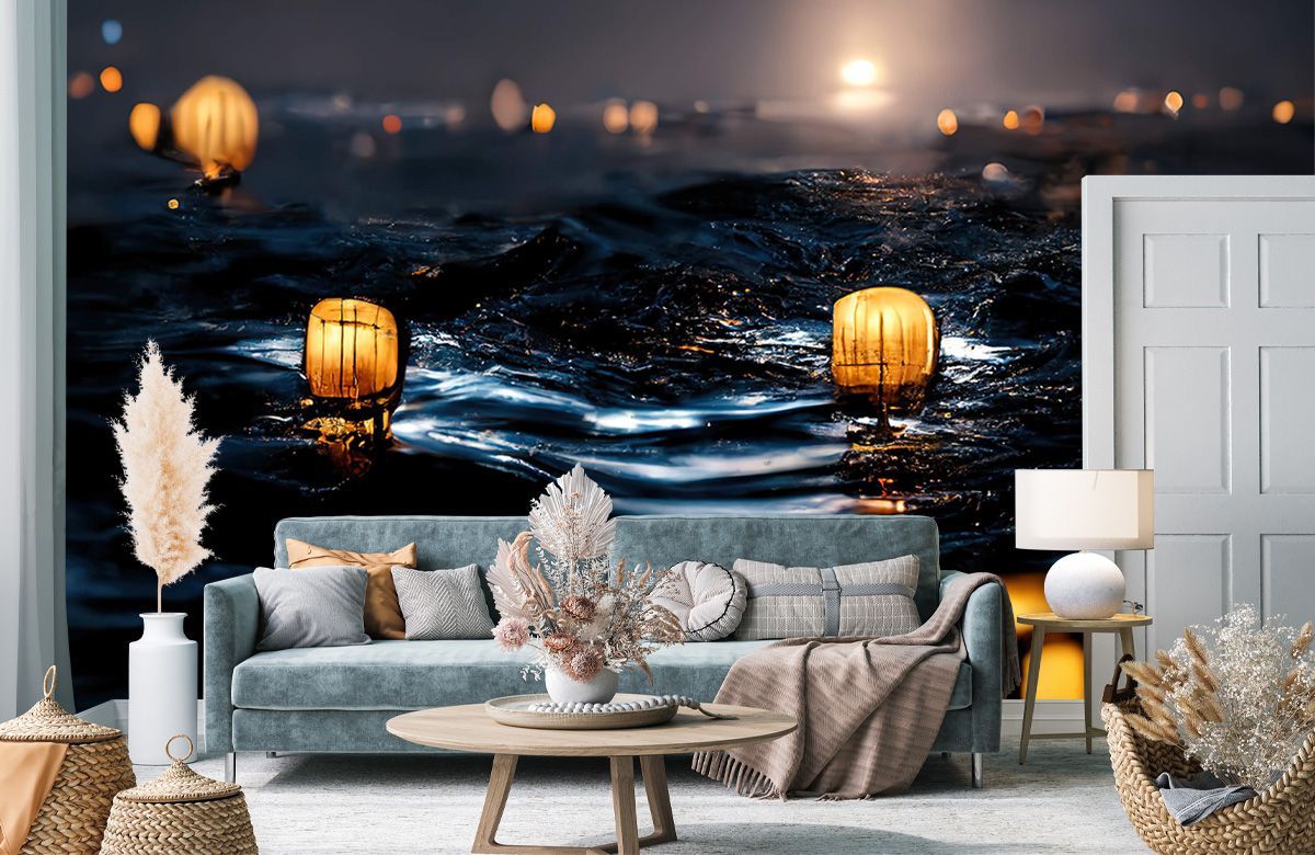 Lanterns au-dessus de l'eau main product photo