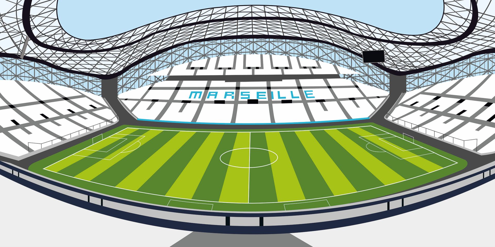 Stade Vélodrome - Olympique de Marseille - papier peint