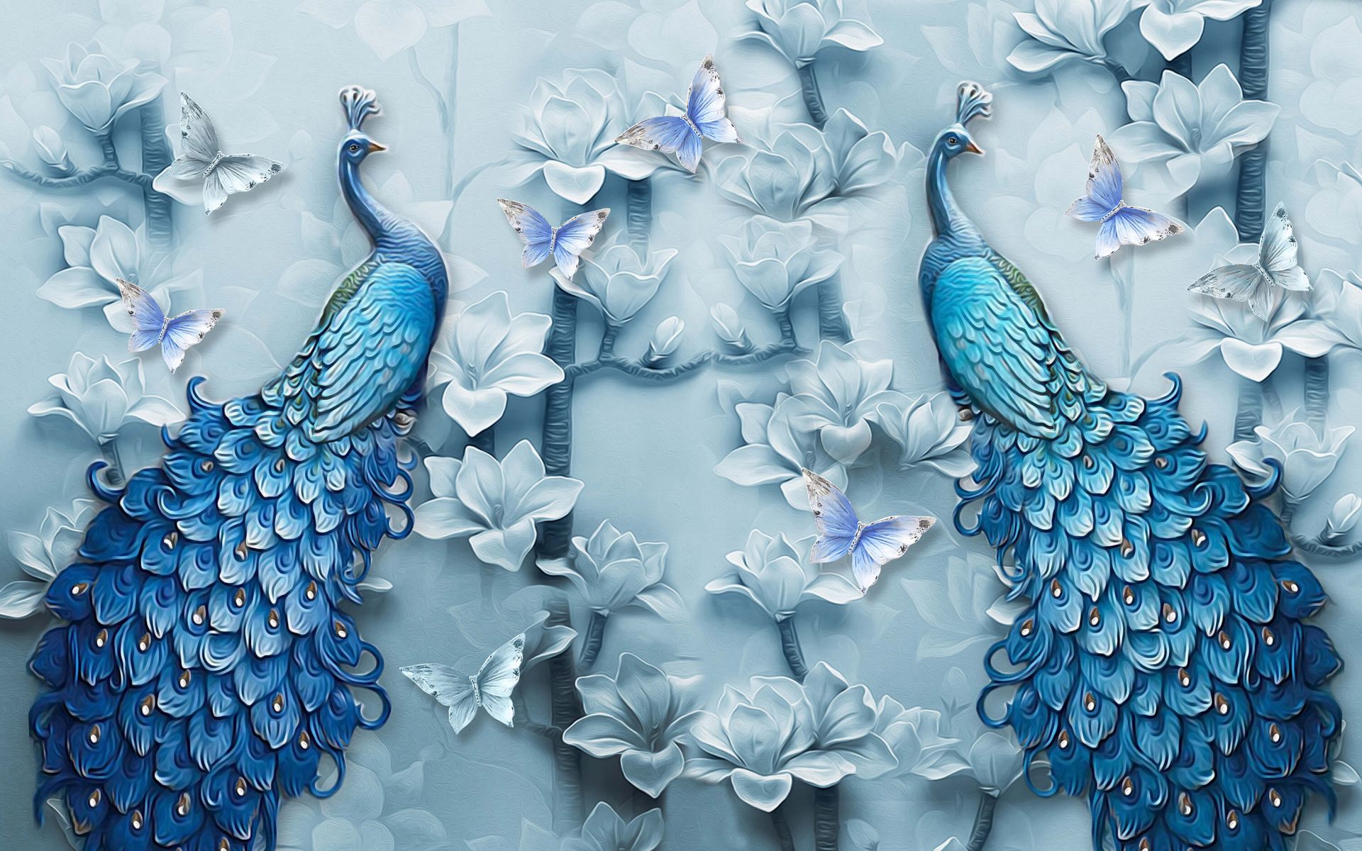 Paons et papillons Paons et papillons