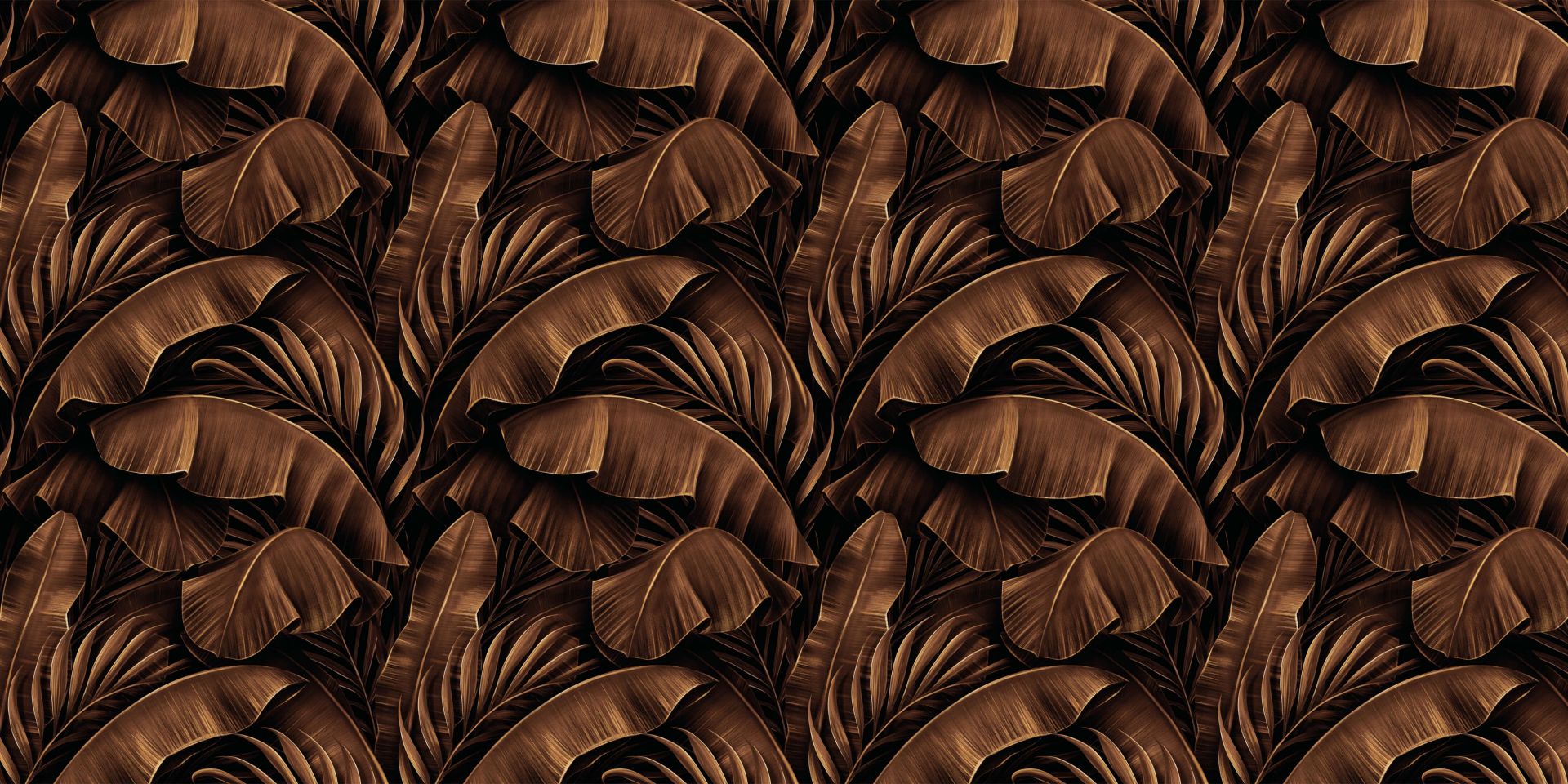 Feuilles de bananier en bronze