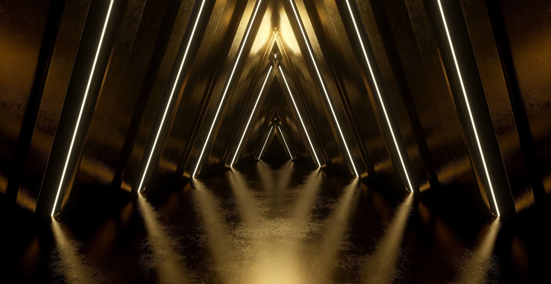 Tunnel doré et sombre