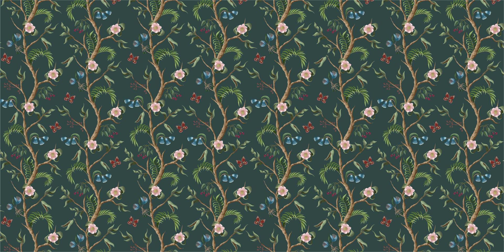 Motif de fleurs épanouies