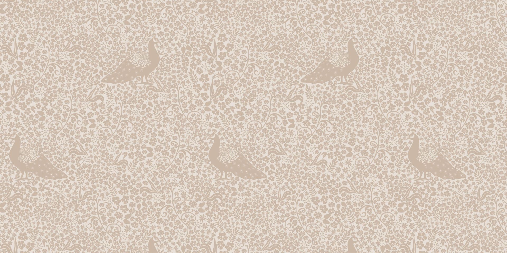 Motif de damas de paon royal - taupe