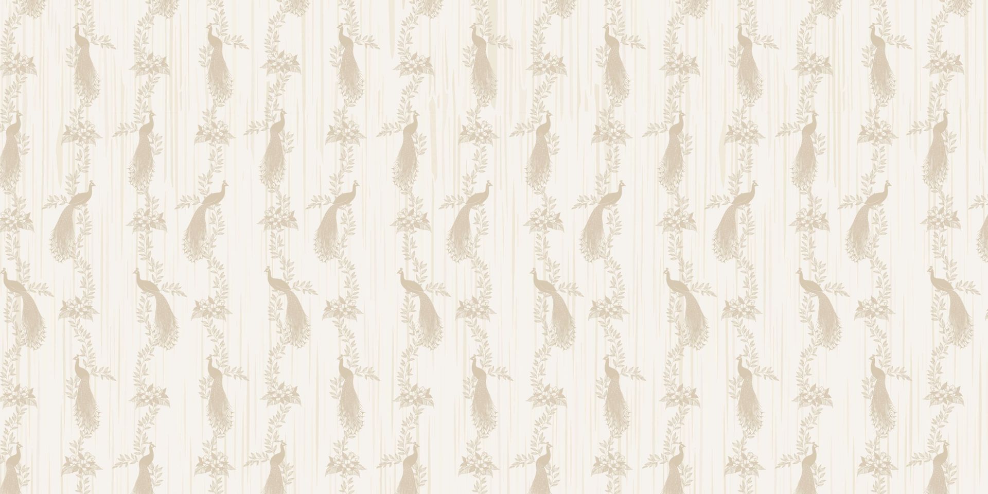Papier peint Classic Peacock Flora - beige