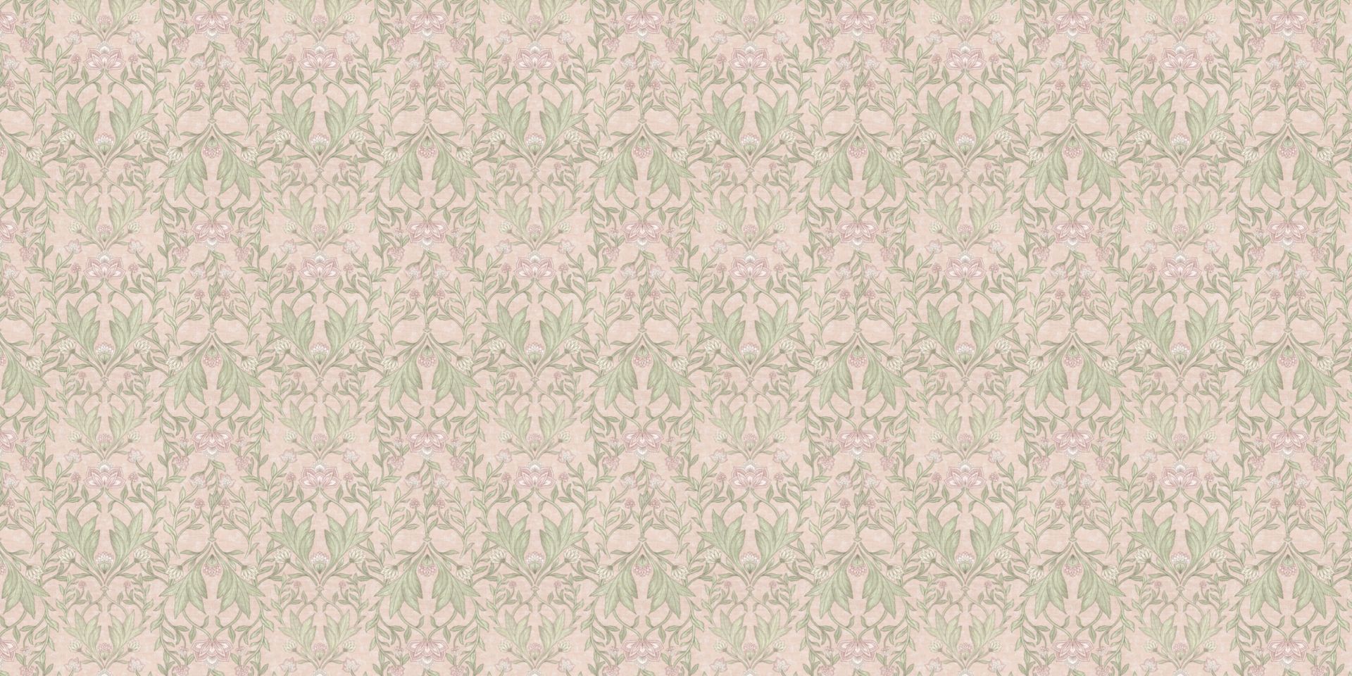 Damas floral Morris - rose pastel