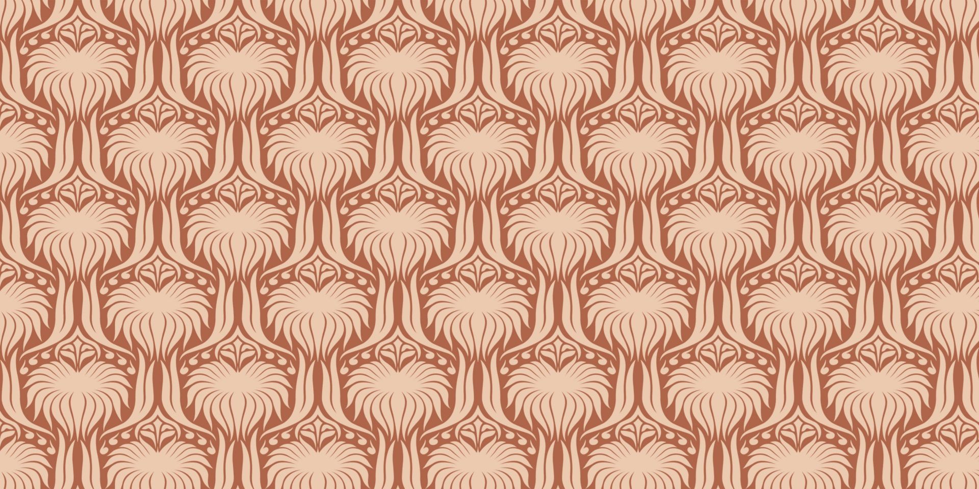 Motif de lotus en terre cuite