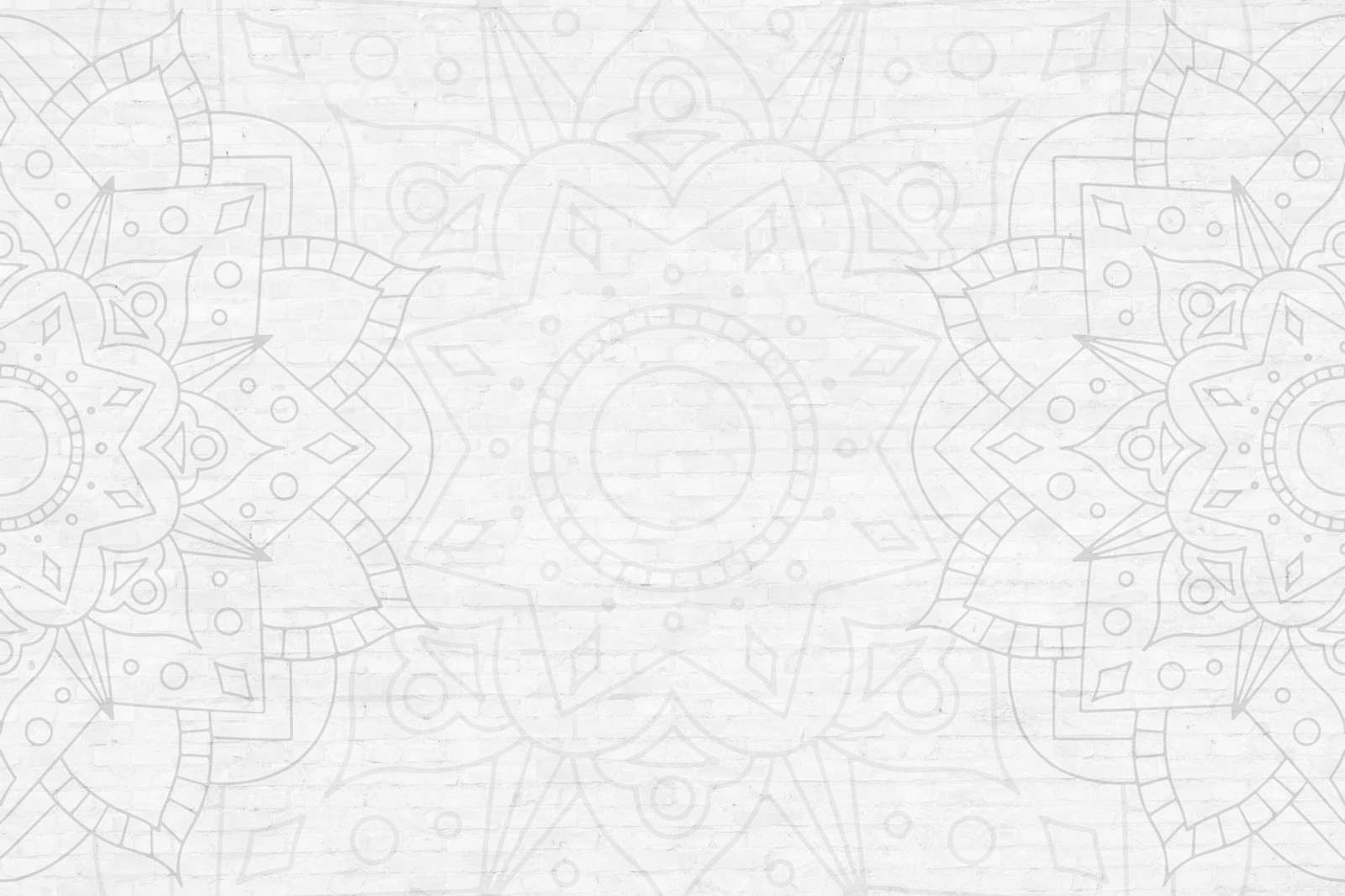 Mandala géométrique blanc