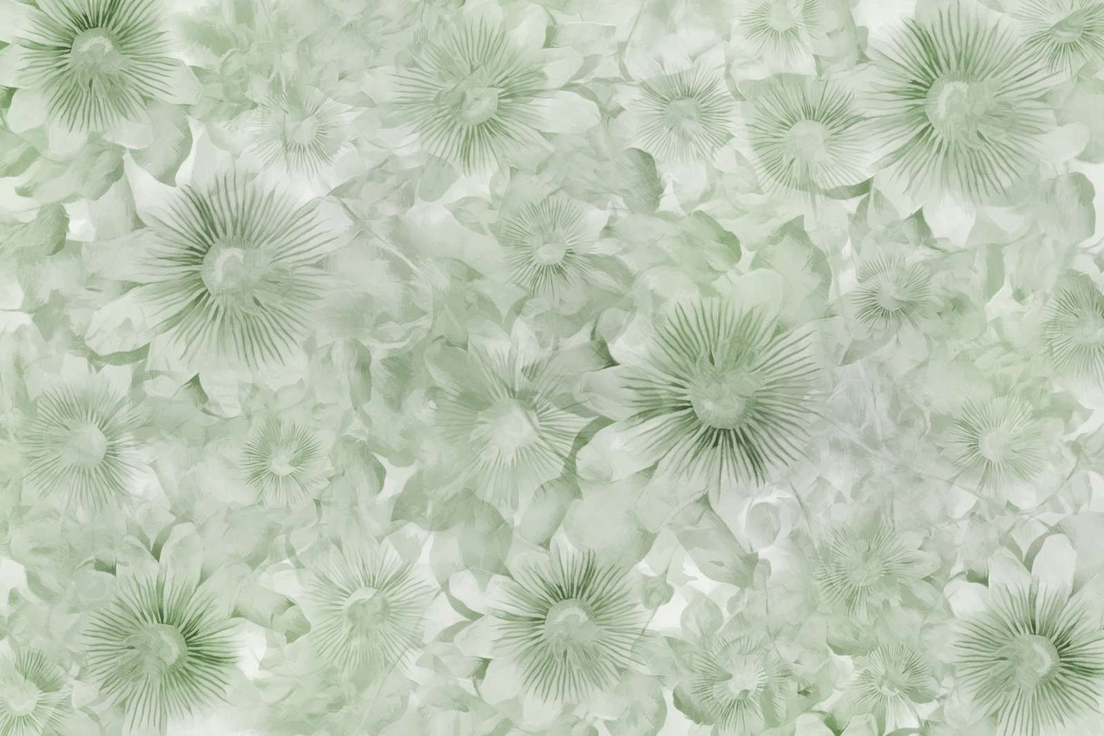 Élégance Botanique Aquarelle Vert Champ