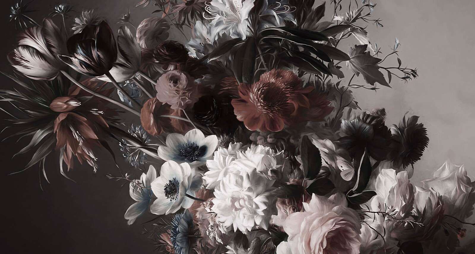 Grand bouquet avec des anémones roses