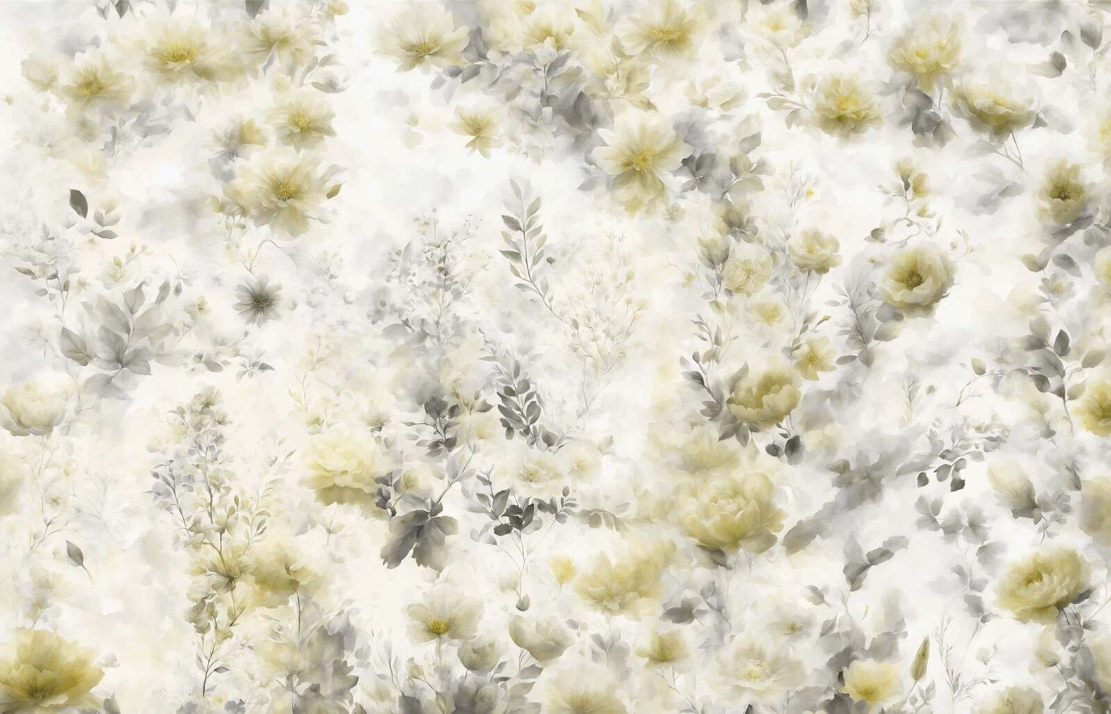 Ambiance florale délicate - jaune