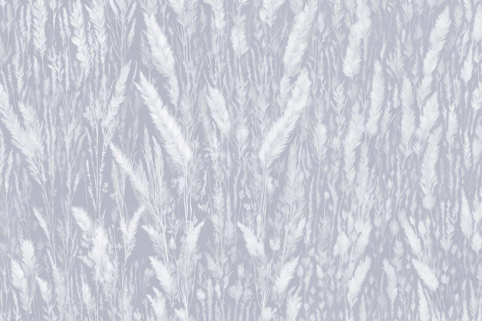Mur de graminées des champs - bleu