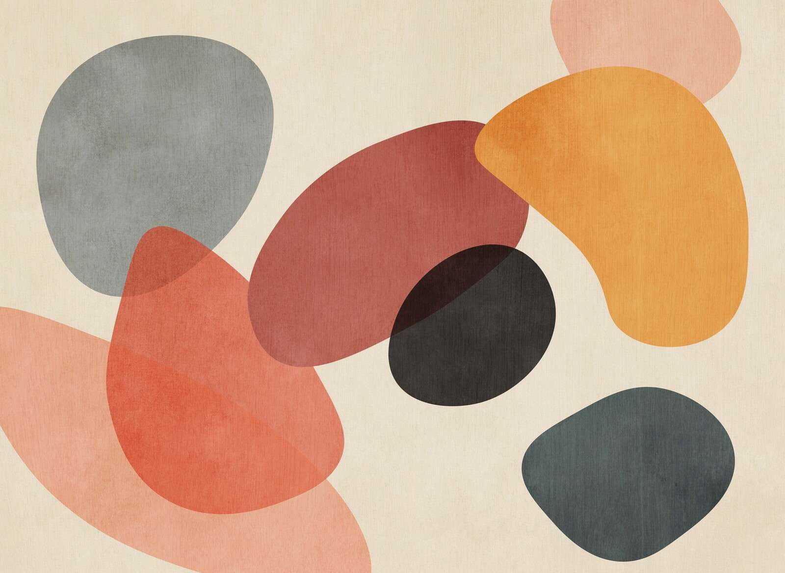 Formes organiques en couleurs rétro