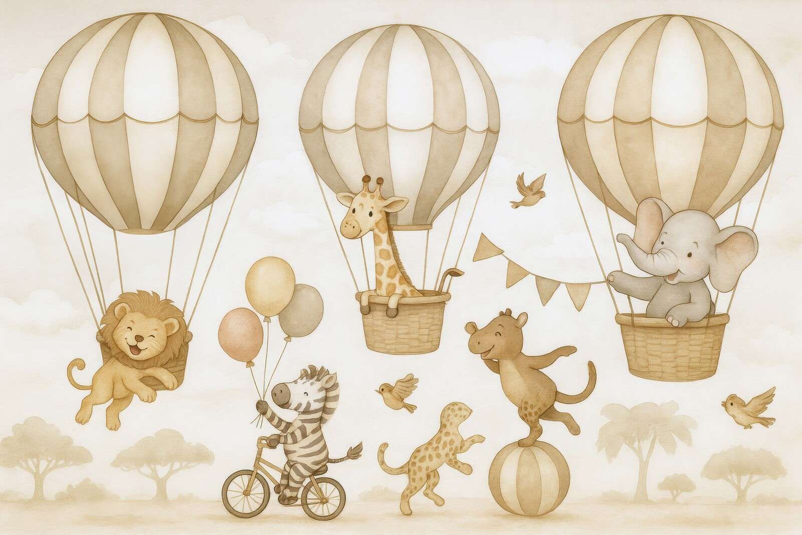 Parade d'animaux dans le ciel.