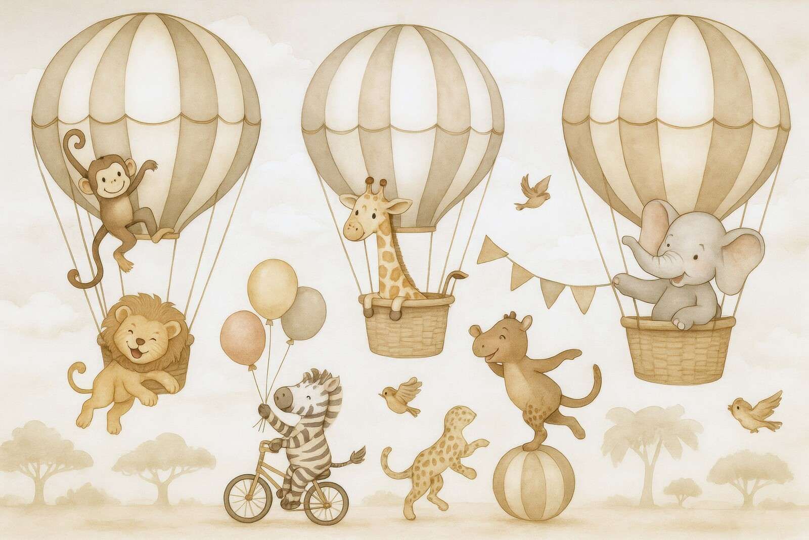 Parade d'animaux dans le ciel.