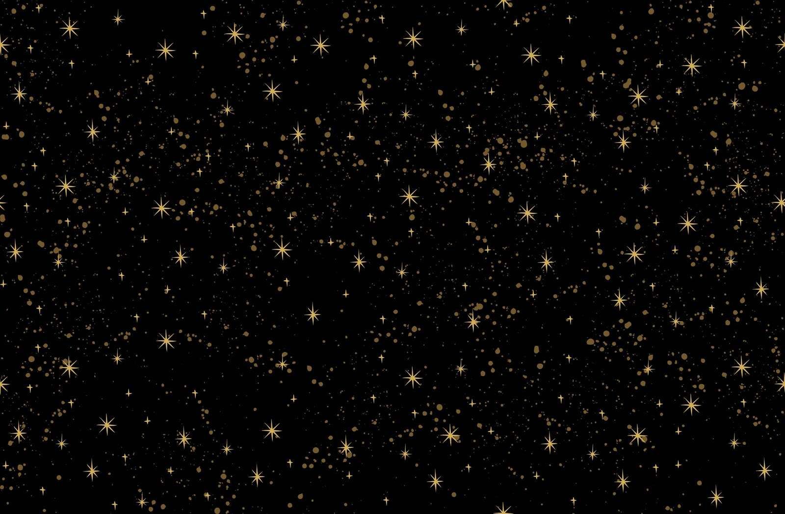 Ciel étoilé doré sur fond noir