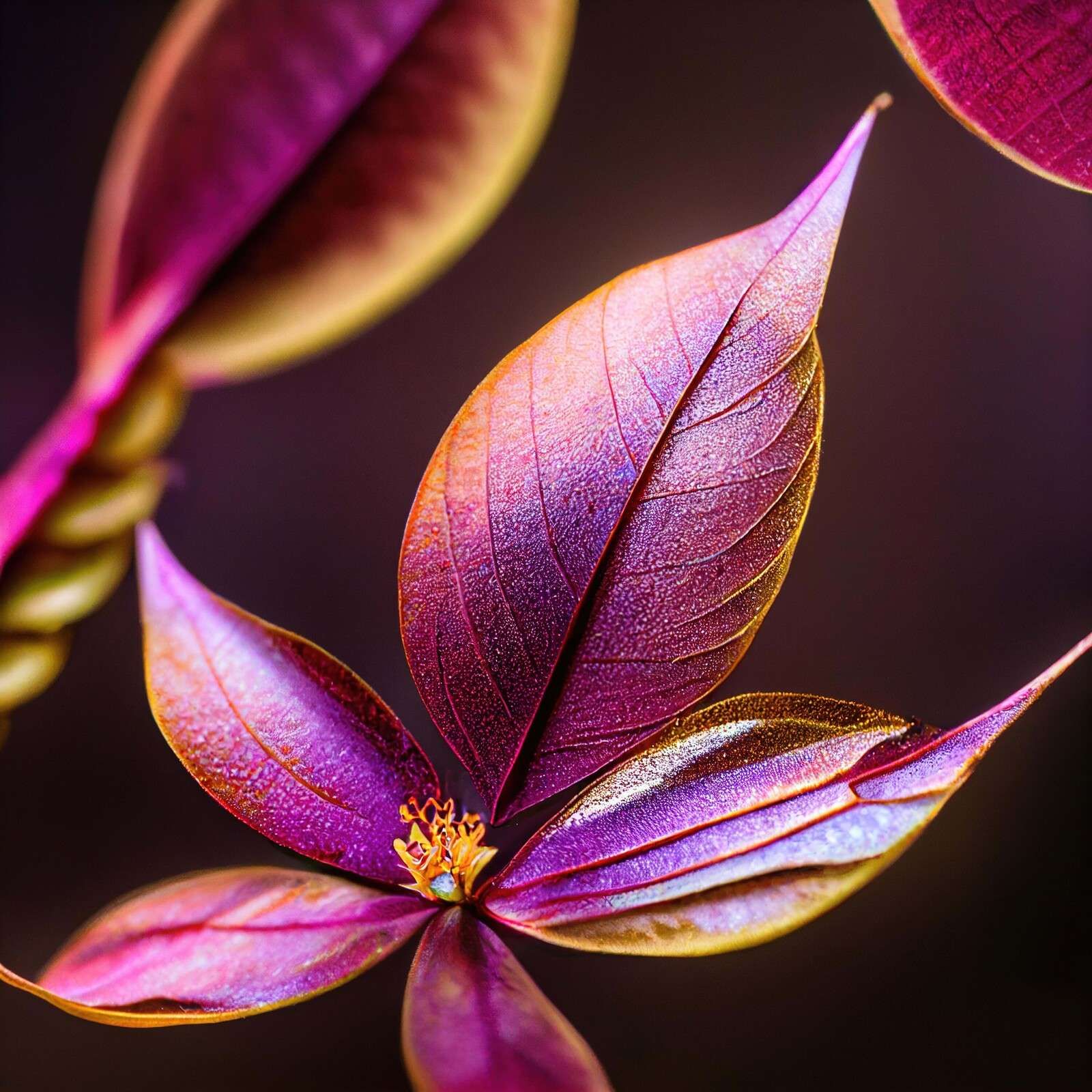 Fleur de myrte commun en macro