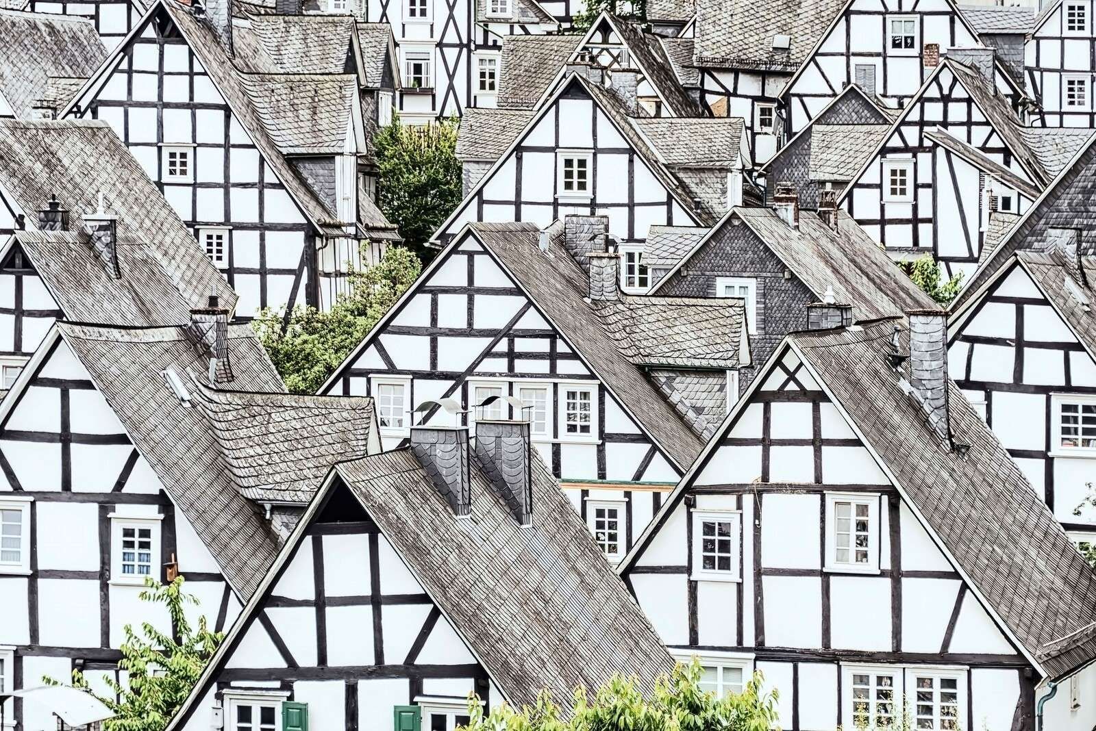 Rythme du colombage noir et blanc