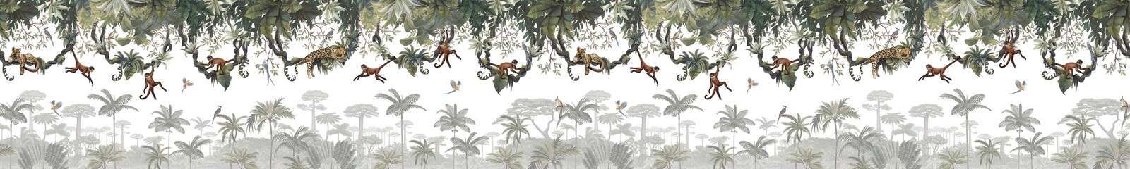 Singes malicieux - Panorama double