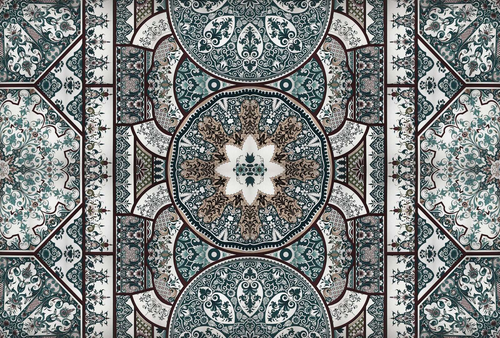 Mandala de carreaux verts