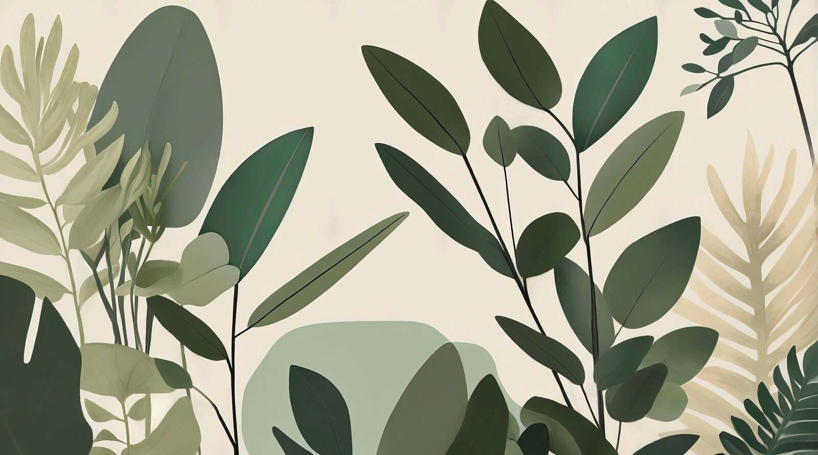 Feuilles botaniques minimalistes