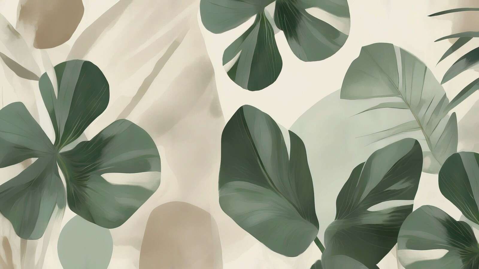 Feuilles tropicales minimalistes