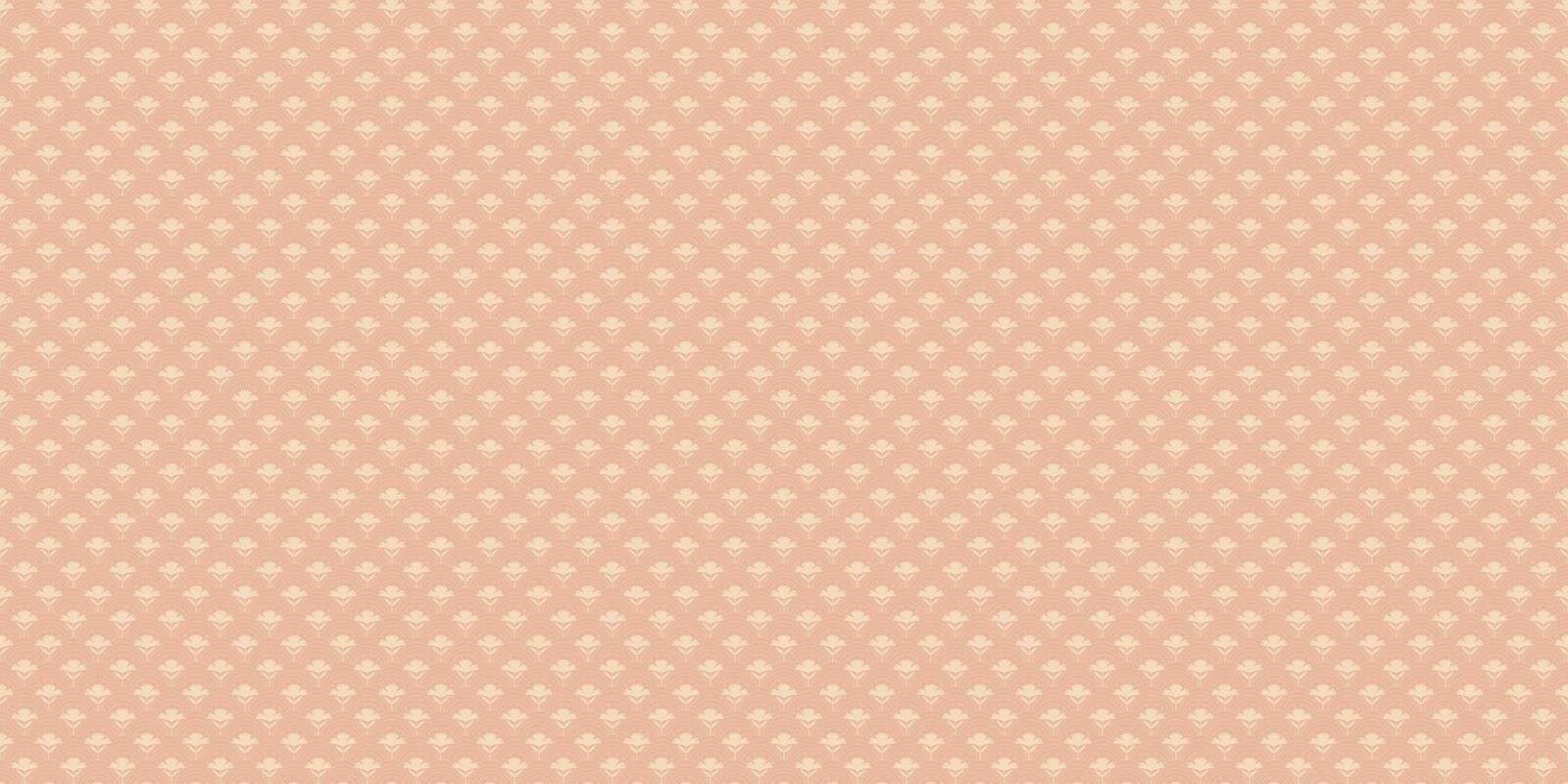 Fleurs en éventail sur un doux rose pêche