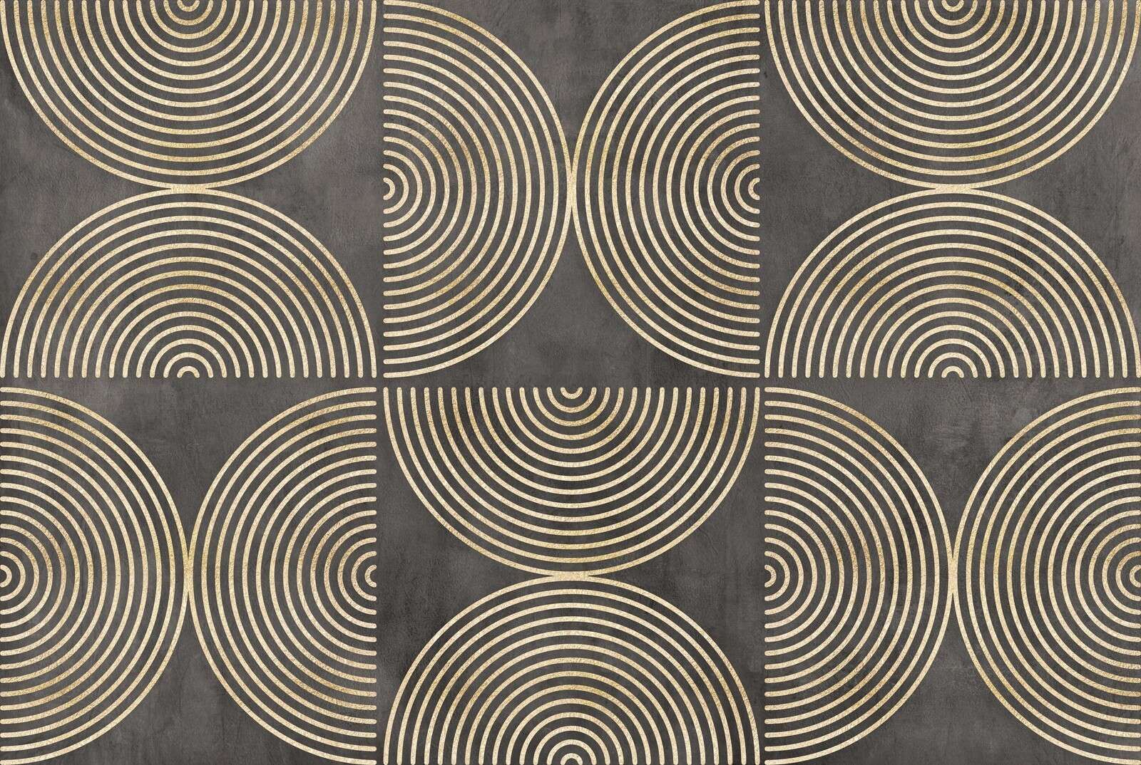 Cercle éclectique d'art moderne or brun