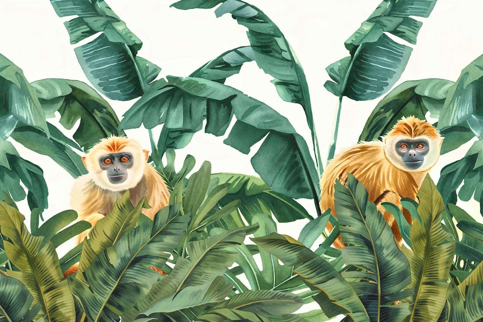 Aventures de singes dans la jungle tropicale.