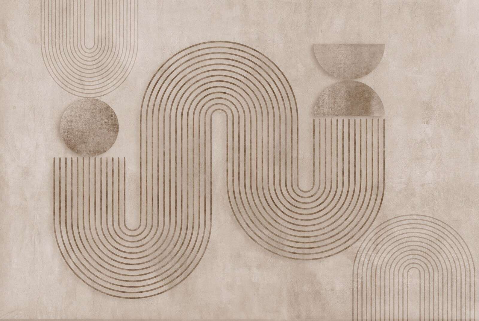 Équilibre dynamique, art moderne beige