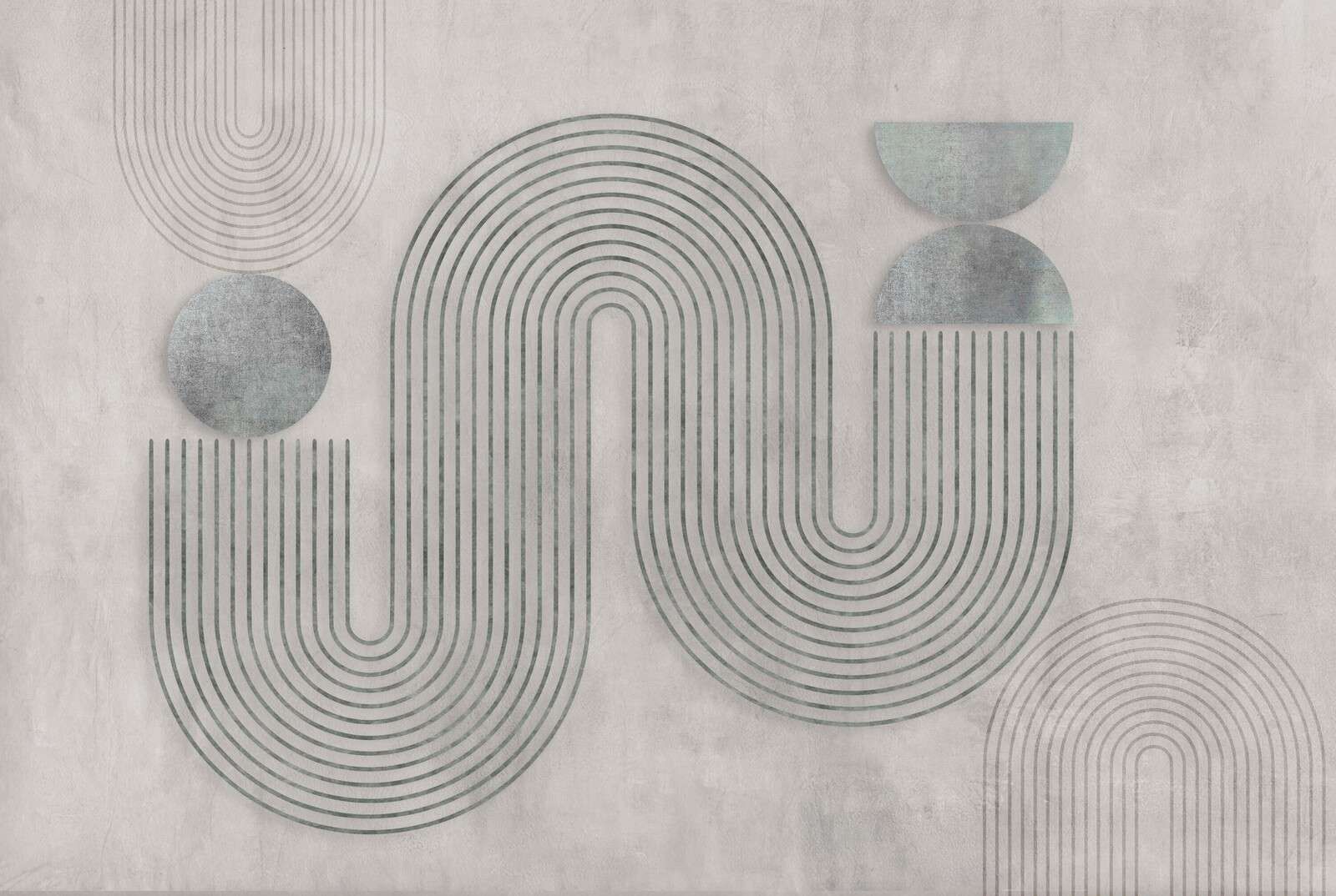 Équilibre dynamique art moderne gris