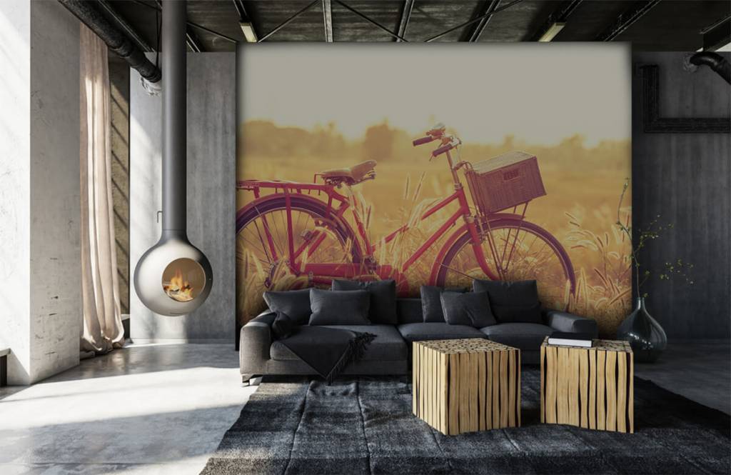 Papier peint Paysage - Vélo d'époque - Chambre à coucher 6