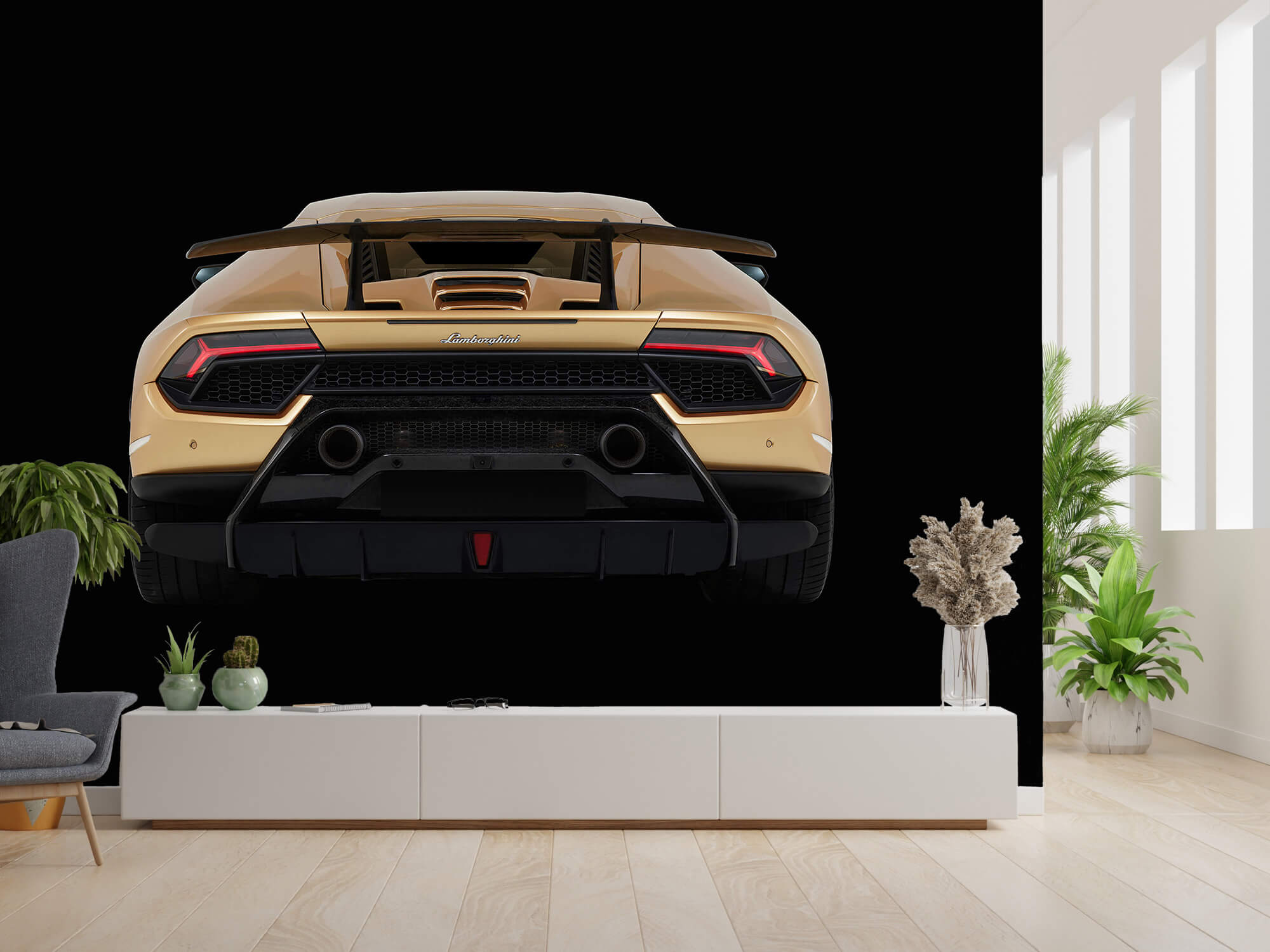 Wallpaper Lamborghini Huracán - Arrière, noir 2