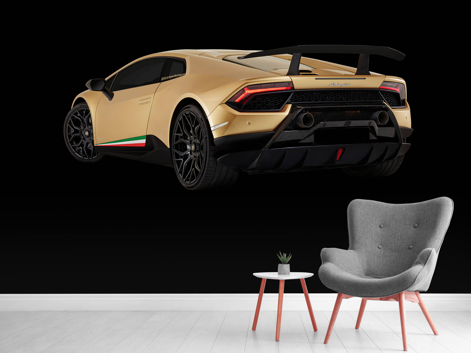 Wallpaper Lamborghini Huracán - Côté arrière gauche, noir 12